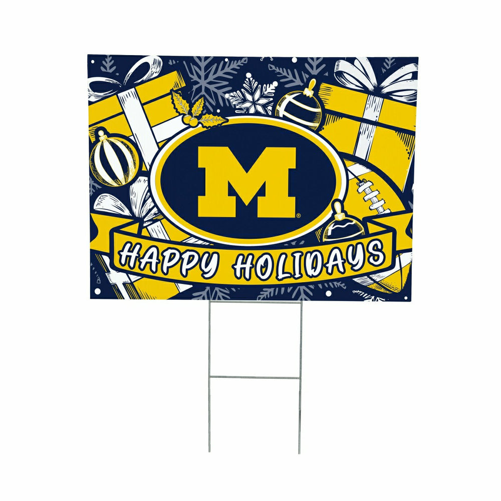 University Of Michigan Yard Sign, Holiday, Collegiate, Home