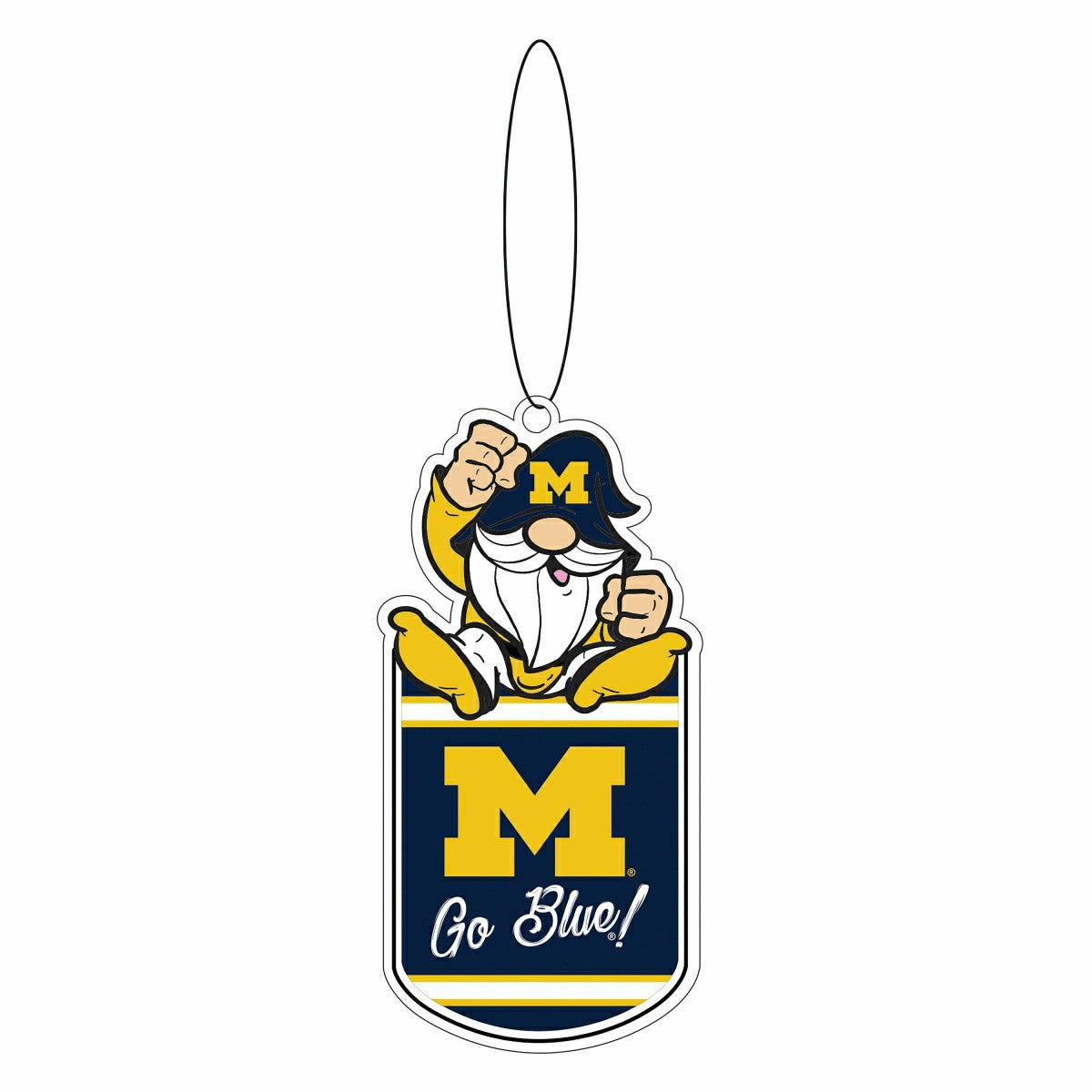 University Of Michigan Gift Tag Ornament, Gnome Fan, Collegiate, Home