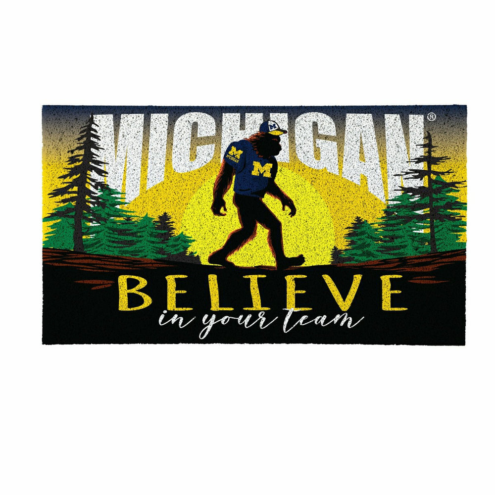 University Of Michigan Bigfoot PVC Mat, 28"x16", Collegiate