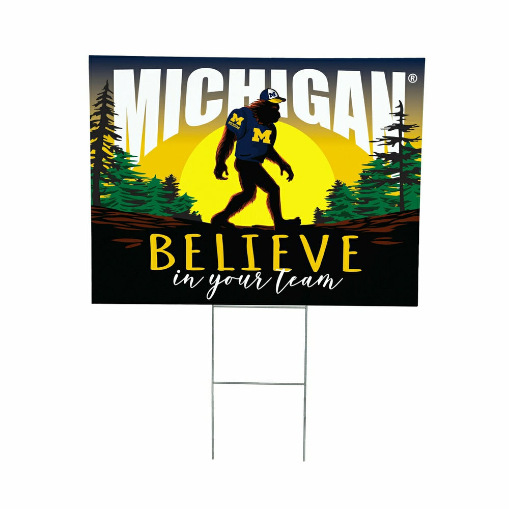 University Of Michigan Yard Sign, Bigfoot, Collegiate, Home