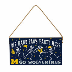 University Of Michigan Halloween Wood Wall Sign, 6x11, Collegiate, Home