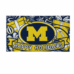 University Of Michigan Holiday PVC Mat, 28"x16", Collegiate