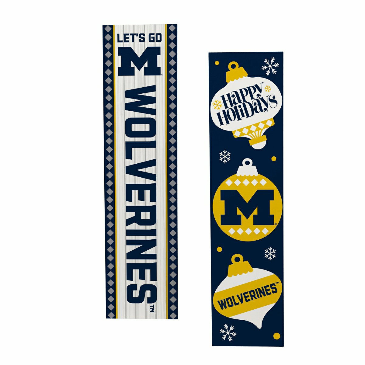 47" Double Sided Leaner, University Of Michigan, Christmas, Collegiate, Home
