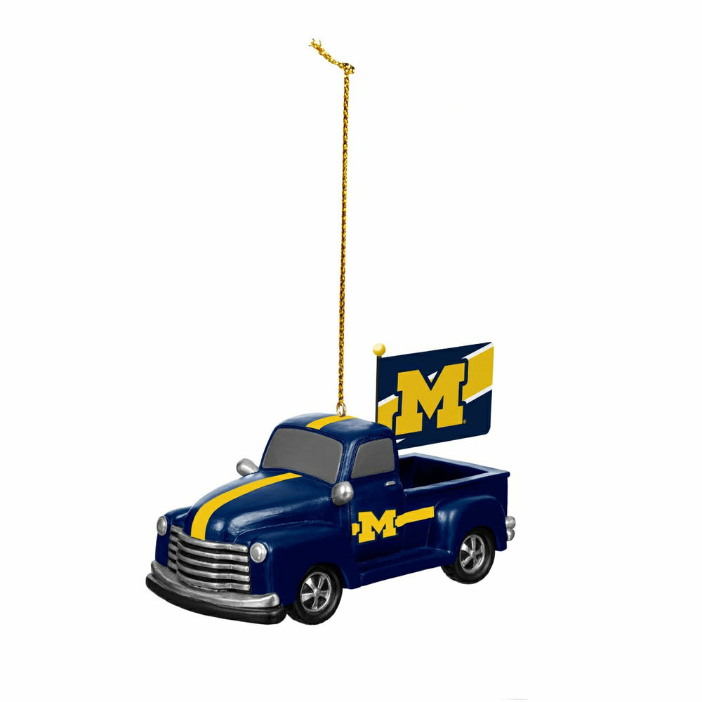 University Of Michigan Rally Truck Ornament, Set of 2, Collegiate, Home