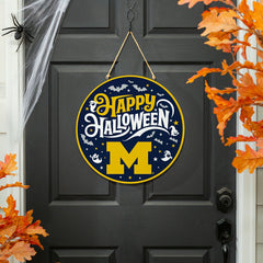 University Of Michigan Halloween Round Door Décor with Hanging Rope, 1, Collegiate, Home