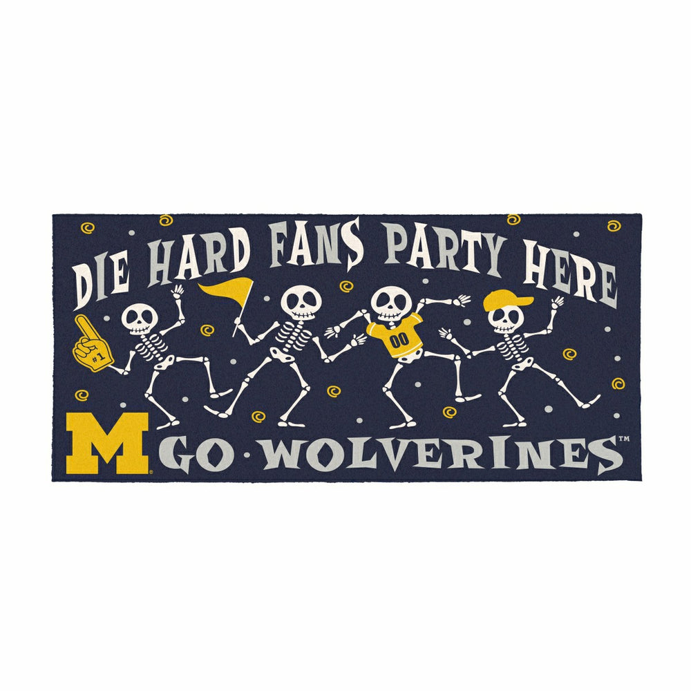 University Of Michigan Flocked Coir Halloween Sassafras Switch Mat, 22, Collegiate