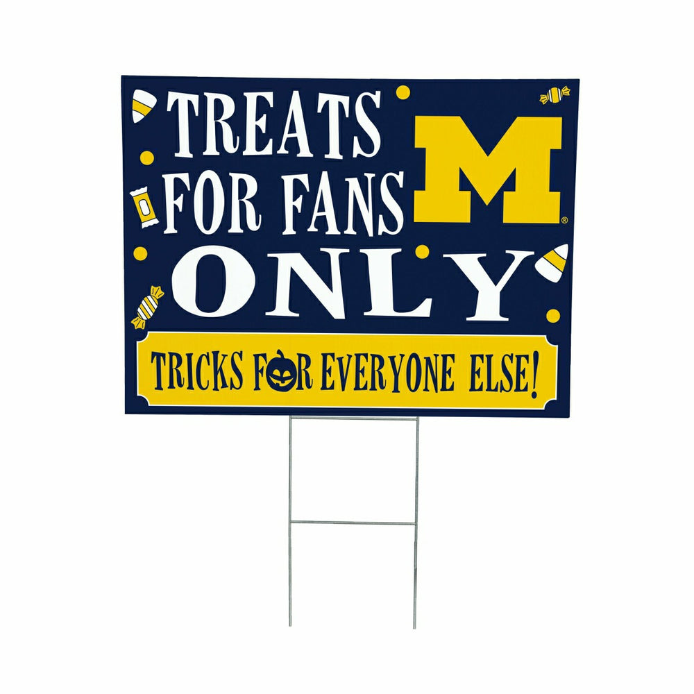 University Of Michigan Yard Sign, Halloween Treats for Fans, Collegiate, Home
