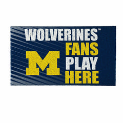 University Of Michigan Fan Mat, 28"x16", Collegiate