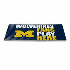 University Of Michigan Fan Mat, 28"x16", Collegiate