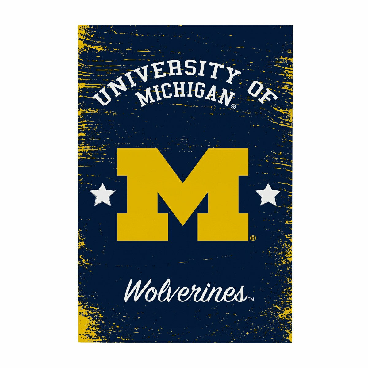 University Of Michigan Wood Wall Sign, 16x24, Collegiate, Home