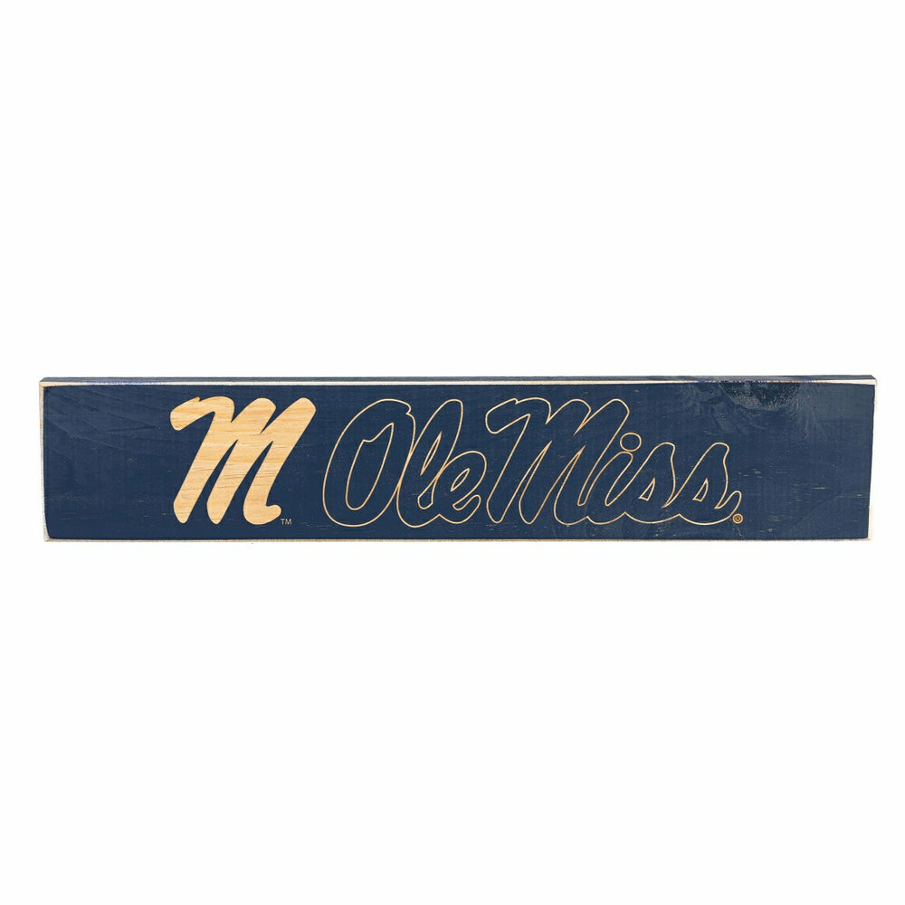 University of Mississippi Engraved Wood Sign, 3.5" x 18", Collegiate, Home