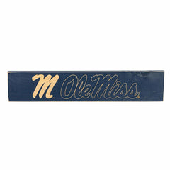 University of Mississippi Engraved Wood Sign, 3.5" x 18", Collegiate, Home
