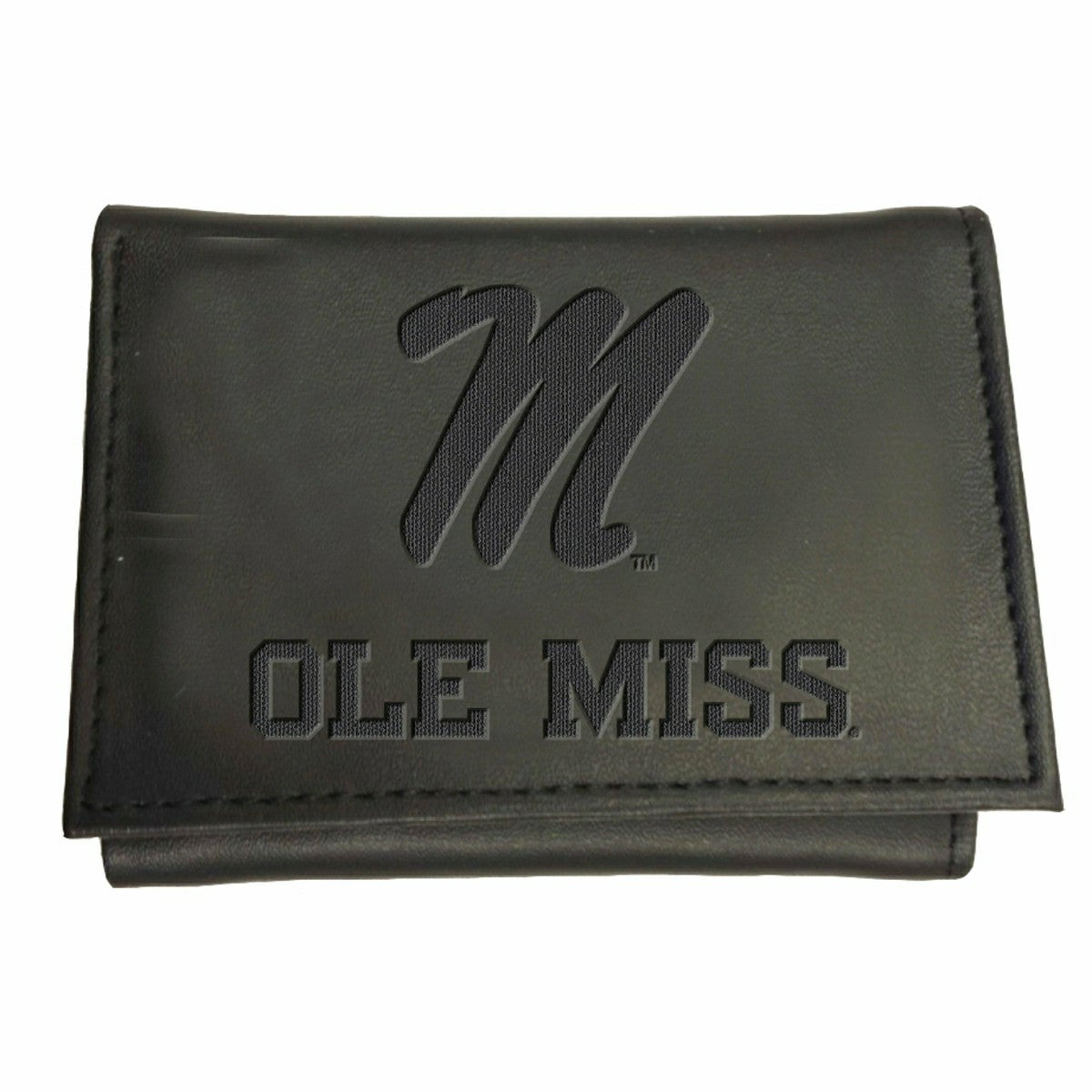 University of Mississippi, Tri-Fold Wallet, Black, Collegiate, Home