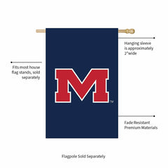 University of Mississippi Applique House Flag, Collegiate, Home