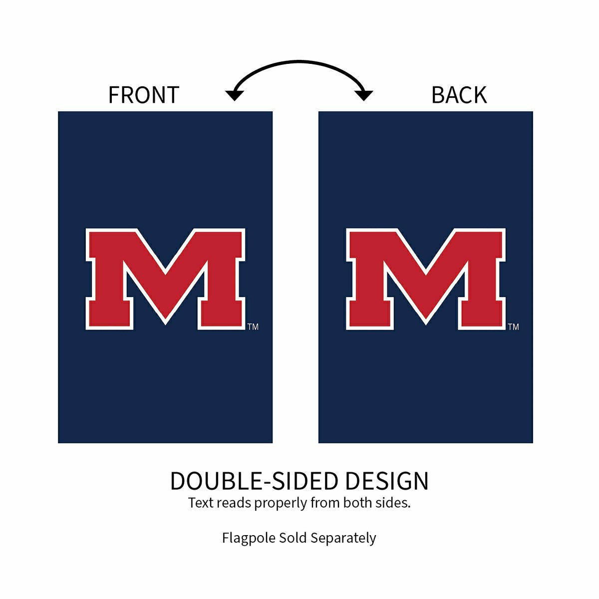 University of Mississippi Applique House Flag, Collegiate, Home