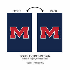 University of Mississippi Applique House Flag, Collegiate, Home