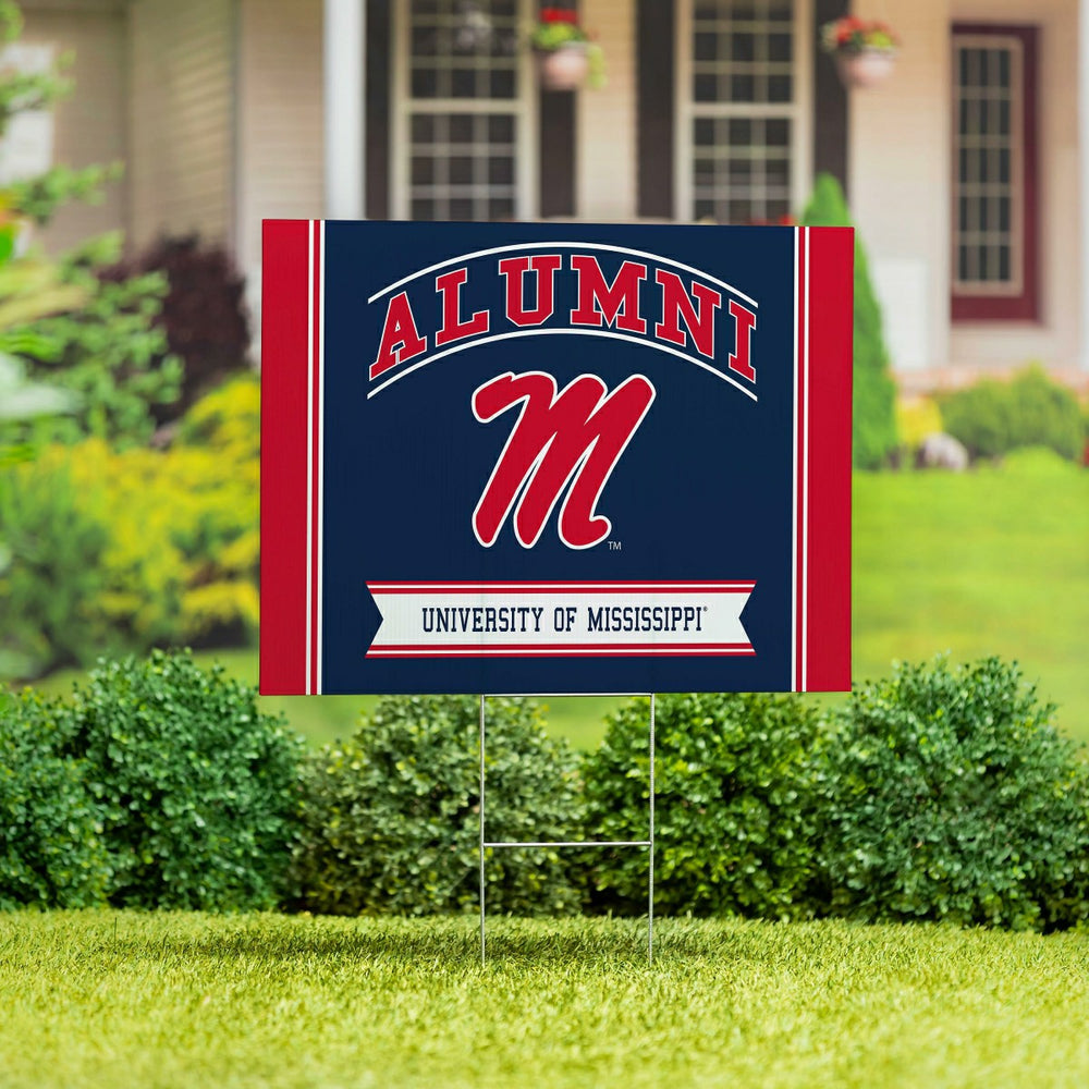 University of Mississippi Coroplast Yard Sign Alumni, Collegiate, Home