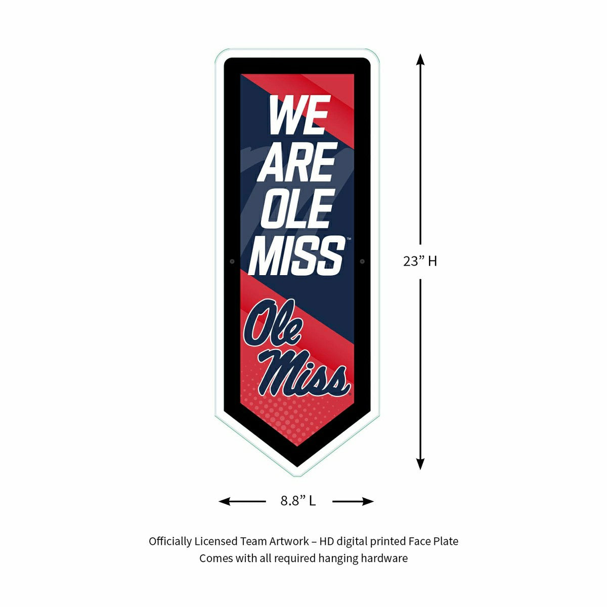 LED Wall Decor, Pennant, University of Mississippi, Collegiate, Home