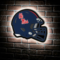 LED Wall Decor, Helmet, University of Mississippi, Collegiate, Home