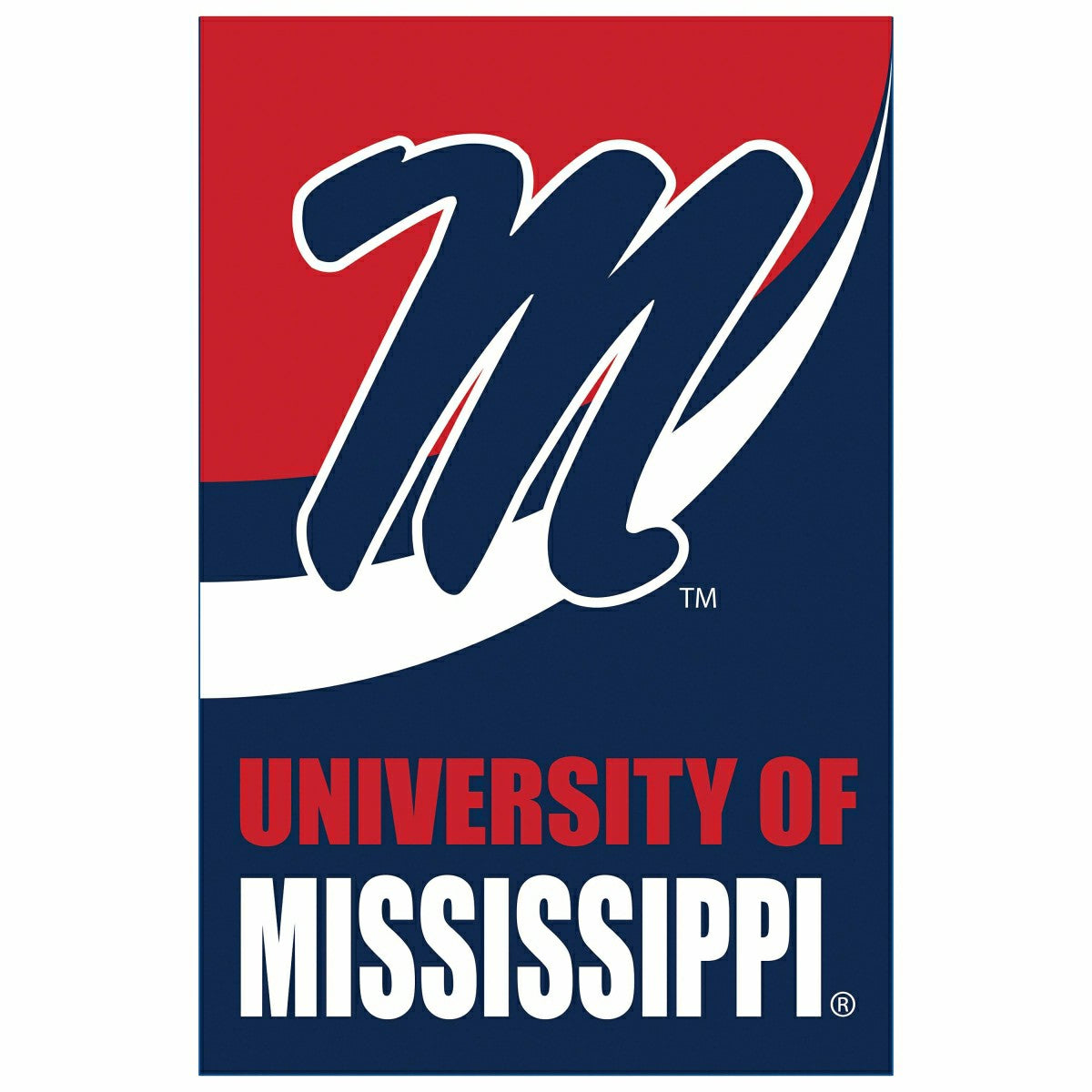 University of Mississippi Burlap Flag House Size, Collegiate, Home