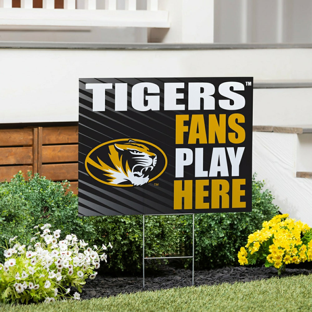 University of Missouri Coroplast Yard Sign "Fans Play Here", Collegiate, Home