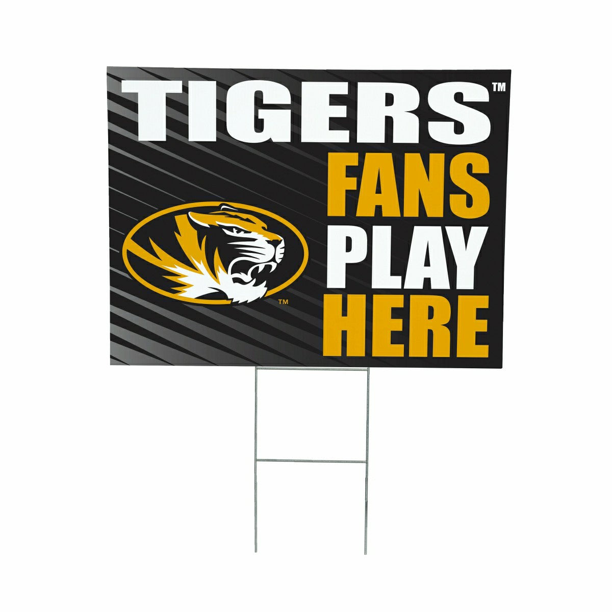 University of Missouri Coroplast Yard Sign "Fans Play Here", Collegiate, Home