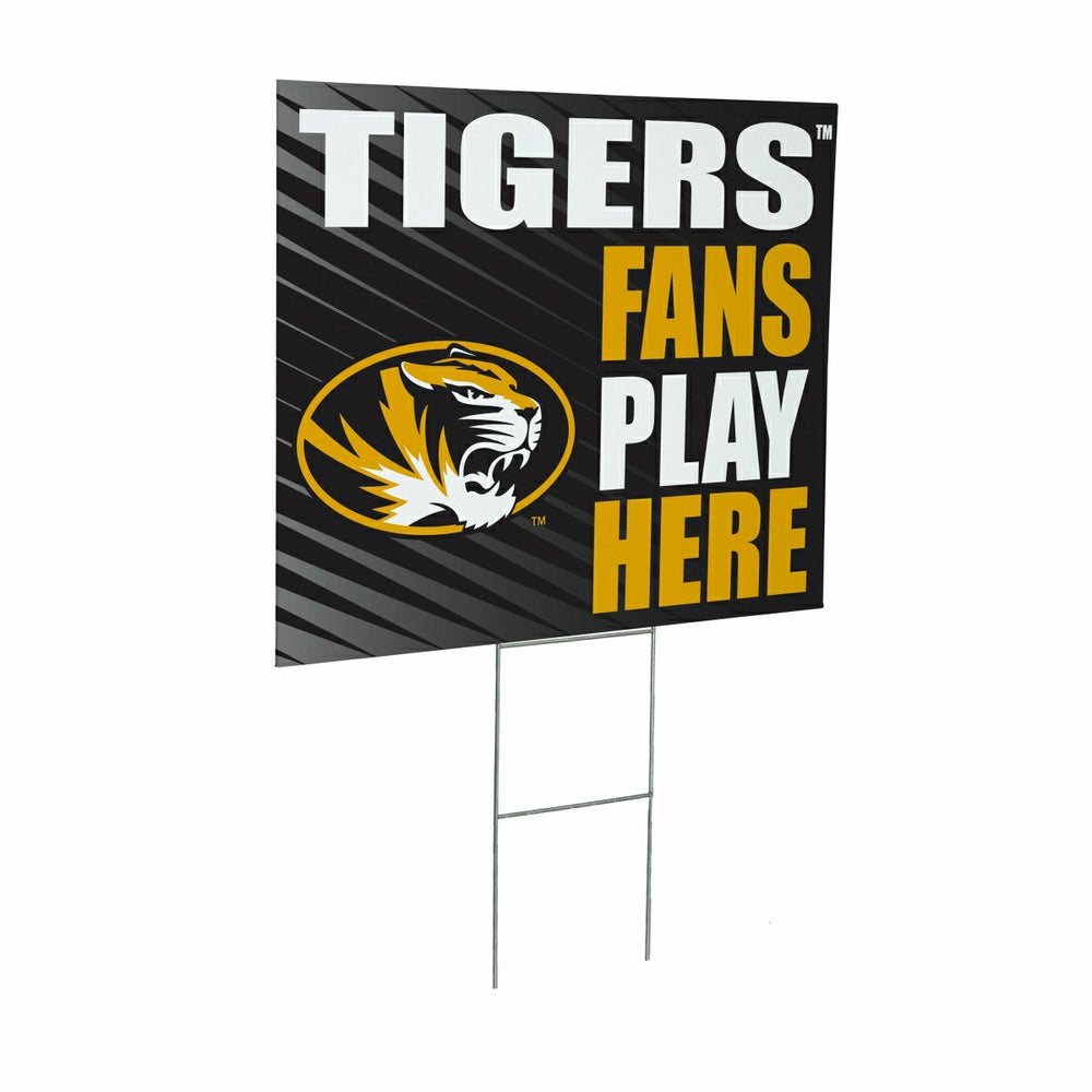 University of Missouri Coroplast Yard Sign "Fans Play Here", Collegiate, Home