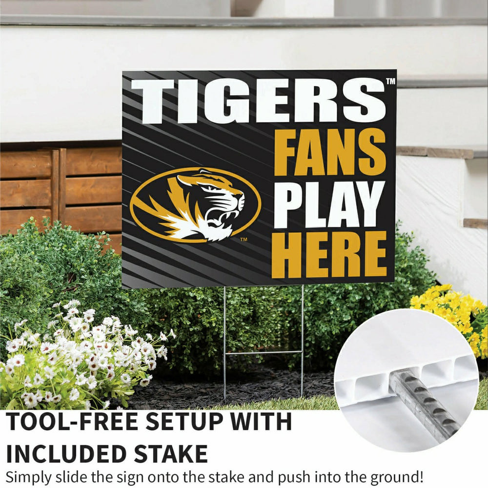 University of Missouri Coroplast Yard Sign "Fans Play Here", Collegiate, Home