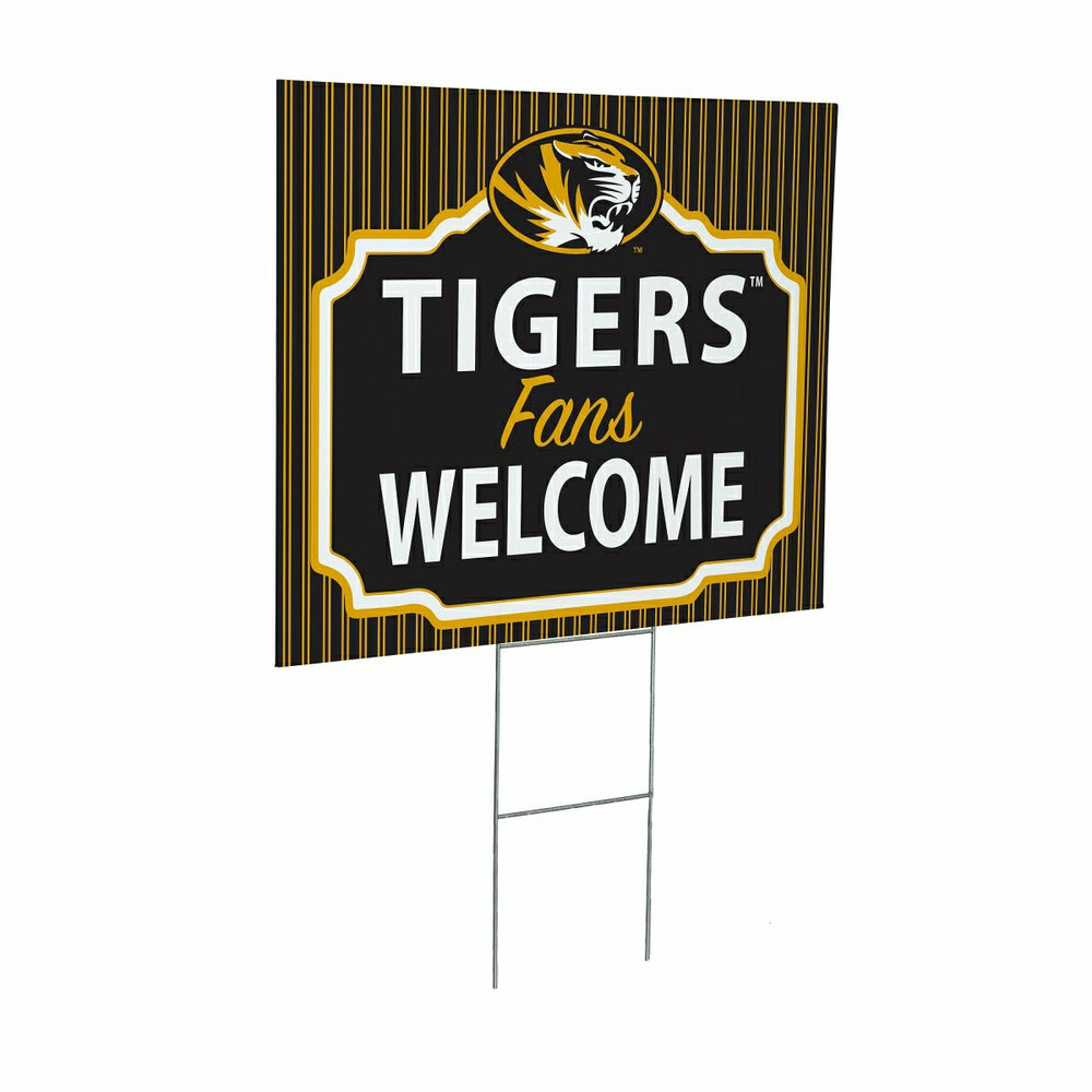 University of Missouri Coroplast Yard Sign, "Fans Welcome", Collegiate, Home