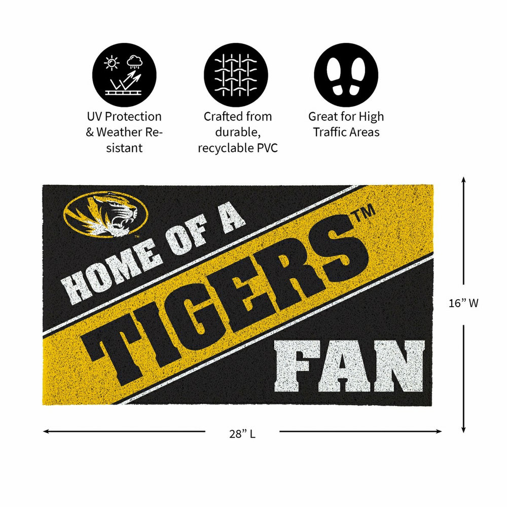 University of Missouri, PVC Mat COLOR, Home of a Fan, Collegiate