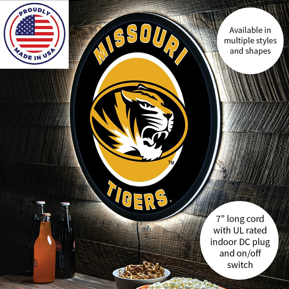 LED Wall Decor, Round, University of Missouri, Collegiate, Home