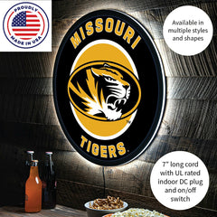 LED Wall Decor, Round, University of Missouri, Collegiate, Home