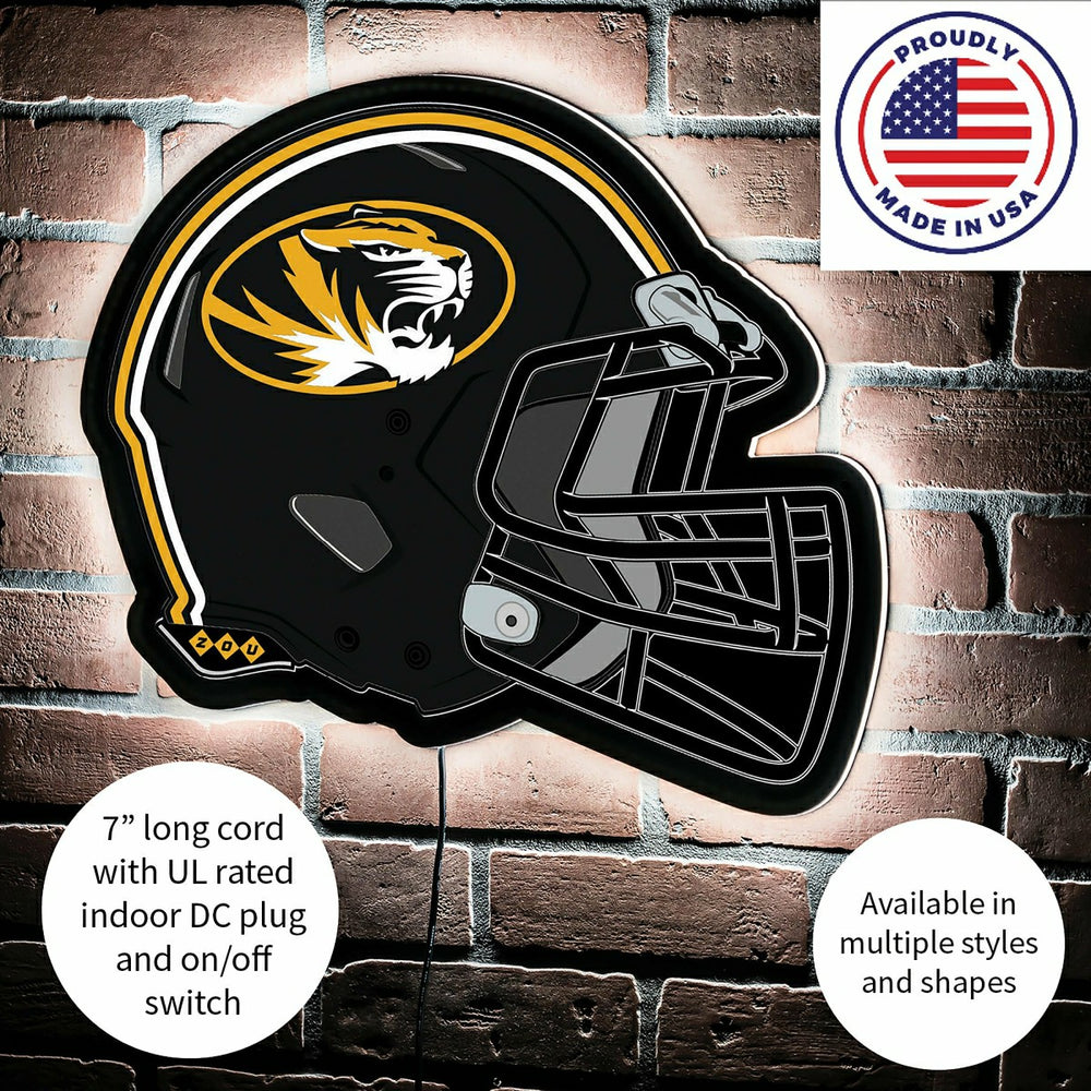 LED Wall Decor, Helmet, University of Missouri, Collegiate, Home