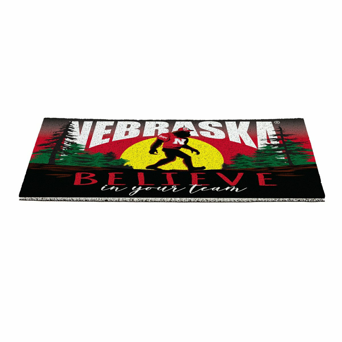 University of Nebraska Bigfoot PVC Mat, 28"x16", Collegiate