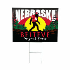 University of Nebraska Yard Sign, Bigfoot, Collegiate, Home