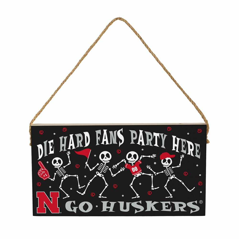 University of Nebraska Halloween Wood Wall Sign, 6x11, Collegiate, Home