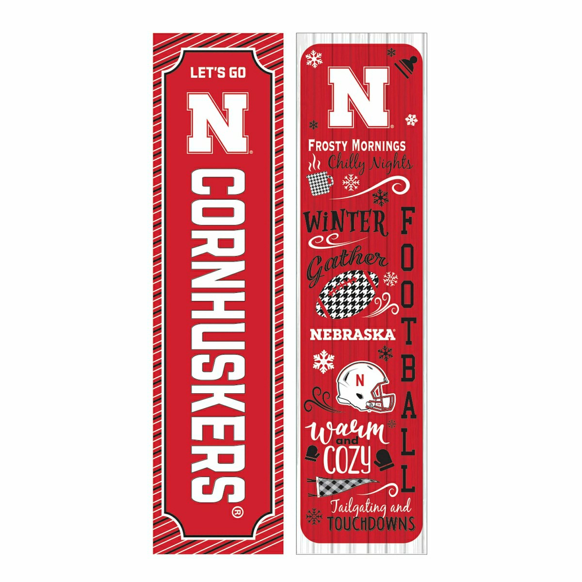 University of Nebraska 46" Double Sided Leaner, Winter Seasonal, Collegiate, Home