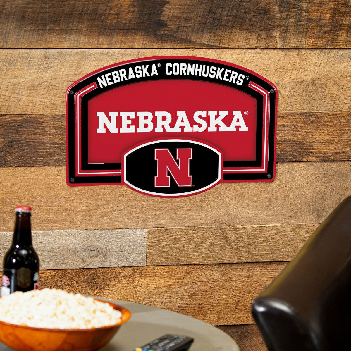 University of Nebraska USA Embossed Steel Wall Sign, 11" x 17", Collegiate, Home