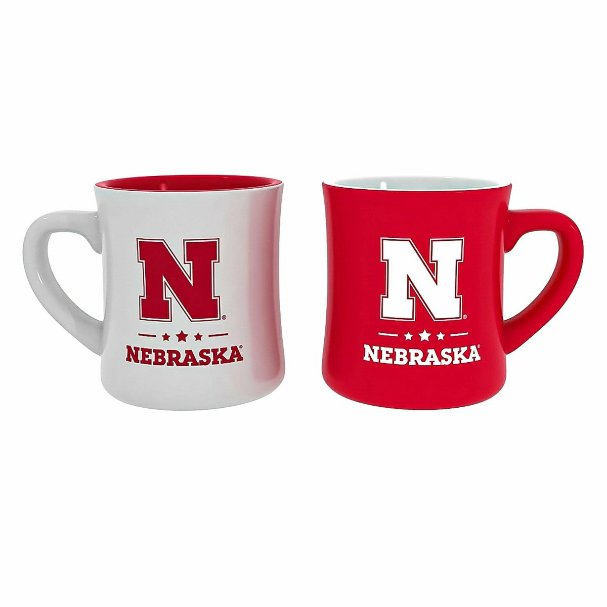 University of Nebraska 10oz Ceramic Cup Set, 2pc, Collegiate, Home