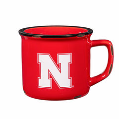University of Nebraska Ceramic Camp Cup with Enamel Finish, 14oz, Collegiate, Home