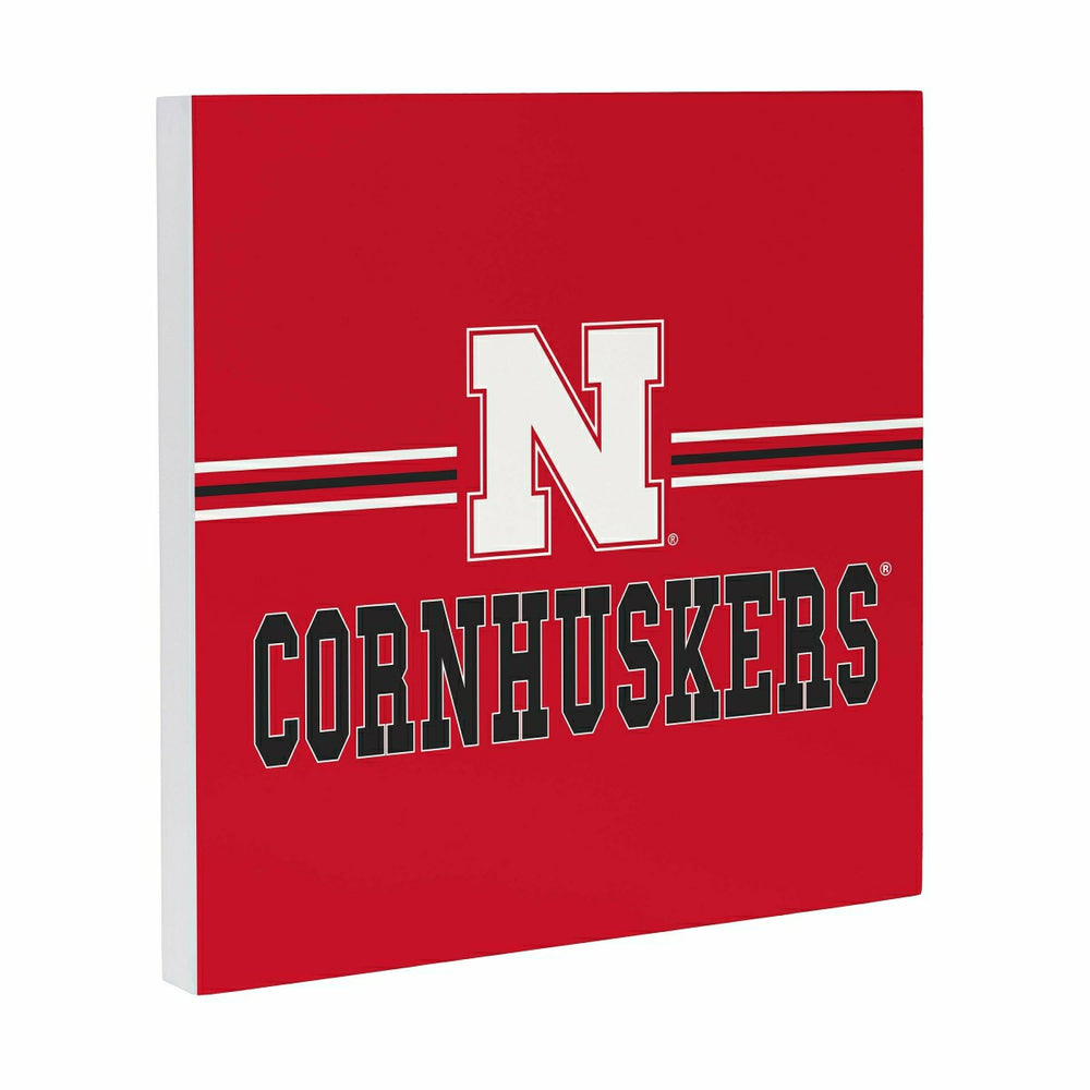 University of Nebraska Wood Wall Sign, 12x12, Collegiate, Home