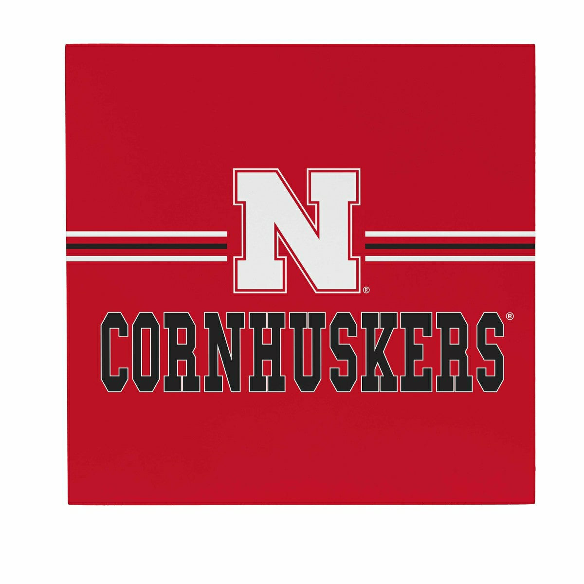 University of Nebraska Wood Wall Sign, 12x12, Collegiate, Home