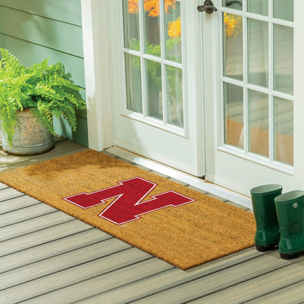 University of Nebraska Extra Large Full Color Coir Mat, 60"x24", Collegiate