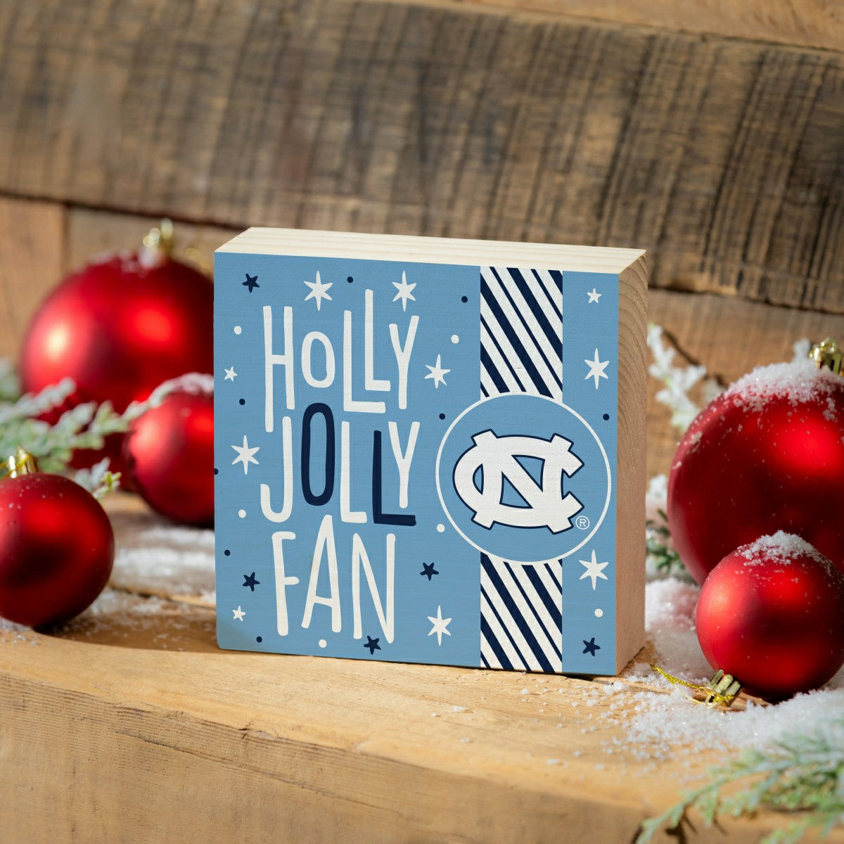 University of North Carolina Block, Holiday, 6x6, Collegiate, Home