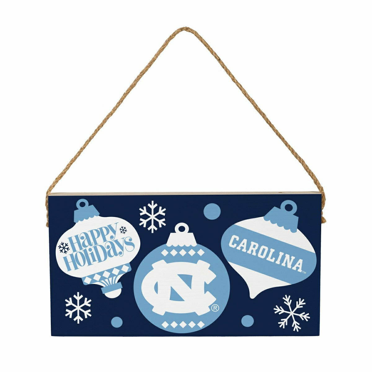 University of North Carolina Holiday Wood Wall Sign, 6x11, Collegiate, Home