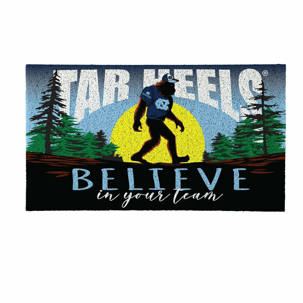 University of North Carolina Bigfoot PVC Mat, 28"x16", Collegiate