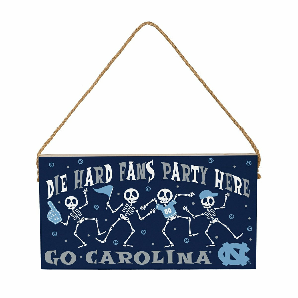 University of North Carolina Halloween Wood Wall Sign, 6x11, Collegiate, Home