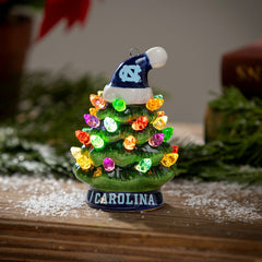 4" Mini LED Tabletop Christmas Tree, Set of 2, University of North Car, Collegiate, Home