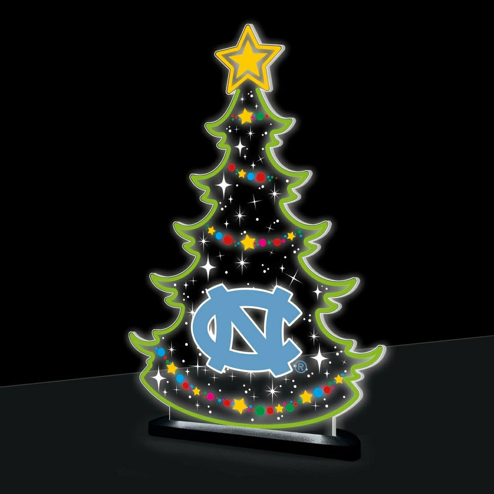 University of North Carolina College Holiday Tree Desklite LED Decor, Collegiate, Home