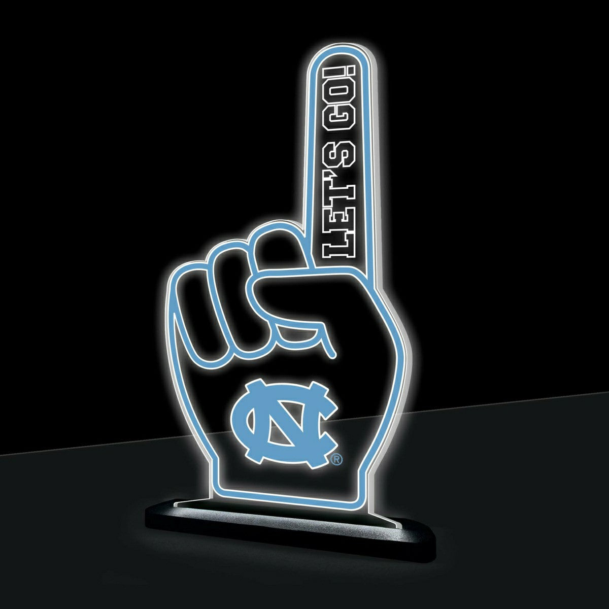 University of North Carolina College Foam Finger Desklite LED Decor, Collegiate, Home